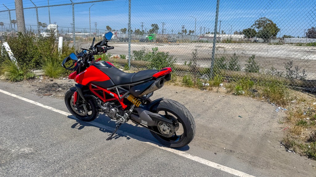 Ducati Hypermotard on the road